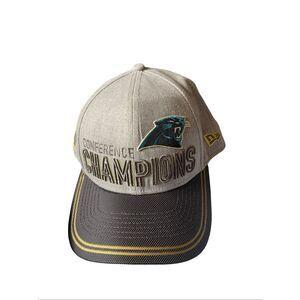 New Era Mens Gray NFL Carolina Panthers 9FORTY Adjustable Strap Baseball Cap Hat